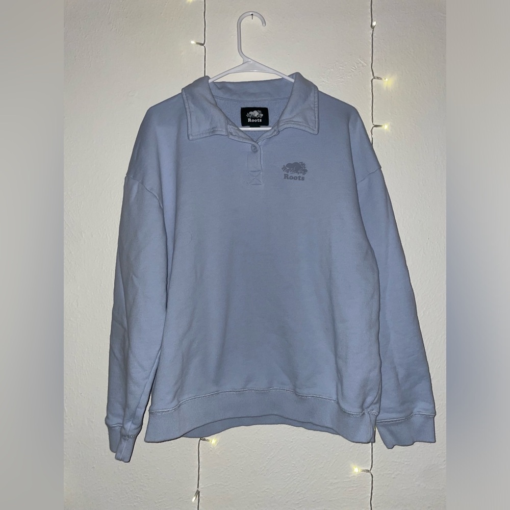 Roots Organic Cooper Relaxed Polo Sweatshirt | Medium | Unisex